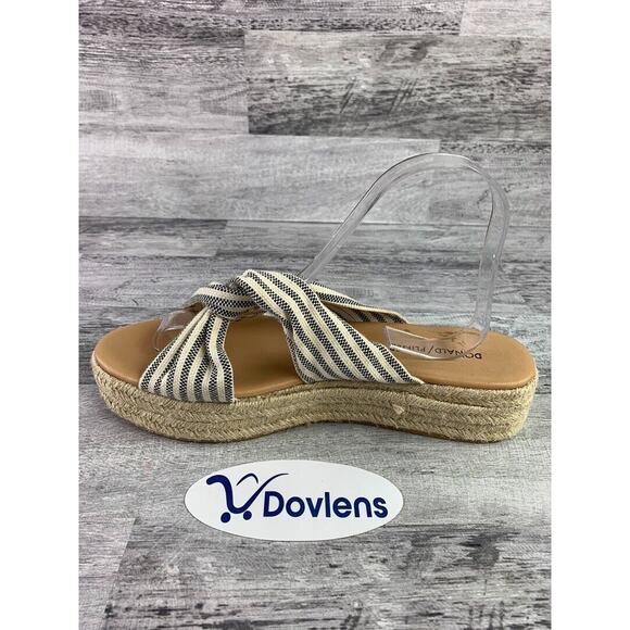Donald Pliner Womens Striped Espadrille Wedge Sandals Size 9.5M - Picture 5 of 8